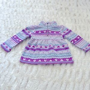 Baby girl half zip fleece jacket size 18-24 months.